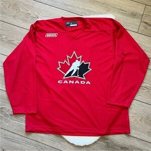 Vintage Bauer Red Team Canada Hockey Jersey